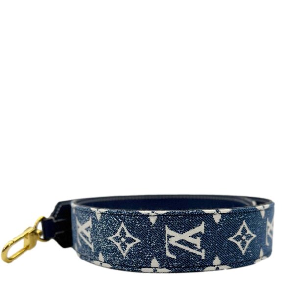 Louis Vuitton  Jacquard Bandouliere Monogram Denim Shoulder Strap Navy Blue main image 7